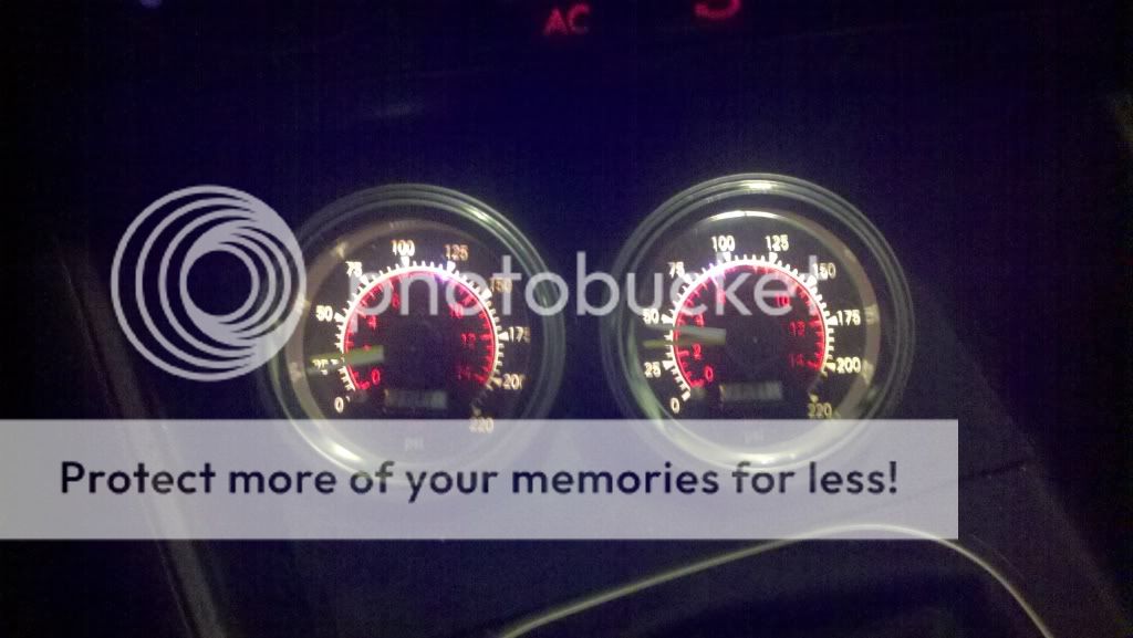 (2) Viair Dual Needle Black face Gauges 220psi VW Vortex